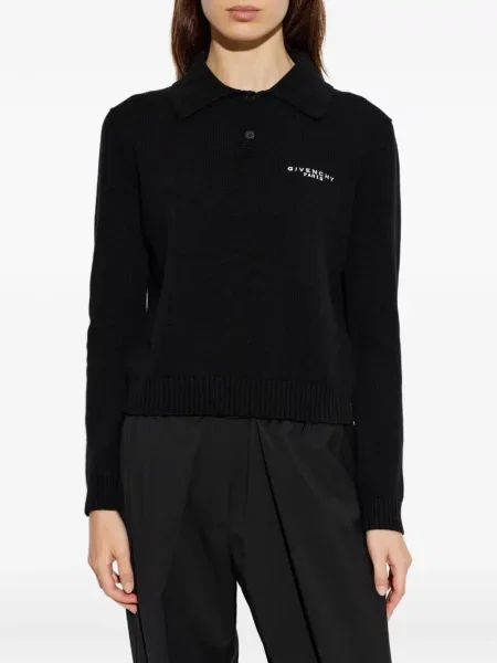Top Givenchy cu broderie negru