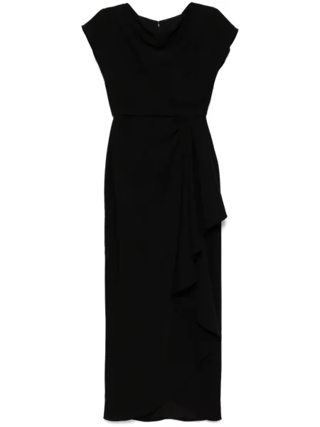 Rochie Amsale drapată din crep negru