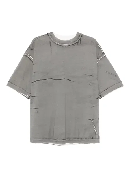 Tricou Paura zdrențuiți gri