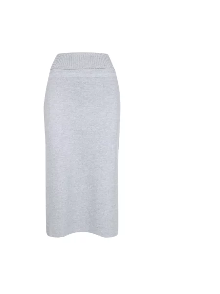 Spódnica midi Gran Sasso wełniana do kolan szara