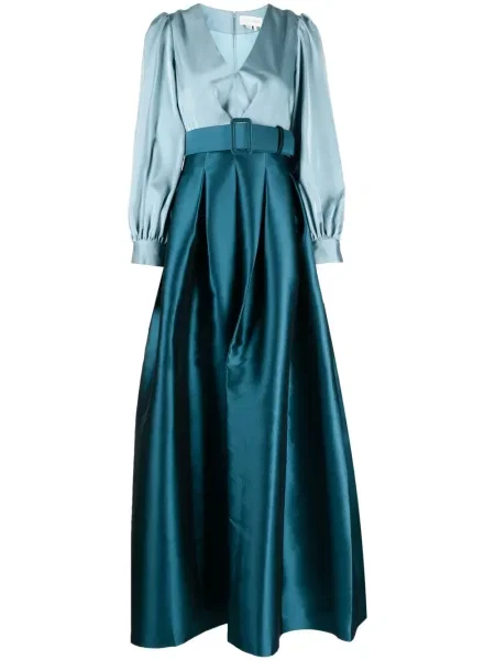 Cu centură rochie Sachin & Babi din satin verde