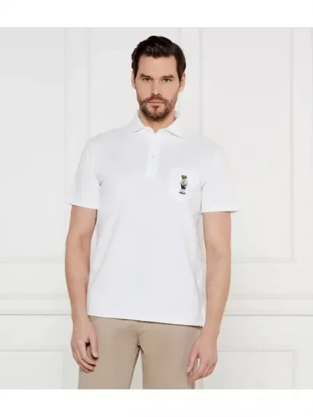POLO RALPH LAUREN Tenisz póló | Custom slim fit fehér