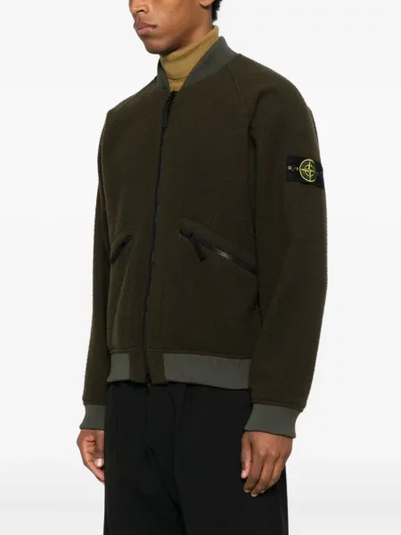 Geacă bomber Stone Island cu strasuri verde