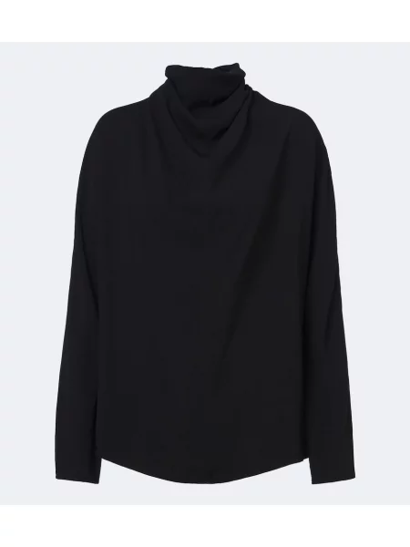 Bluză Toteme din satin cu legături negru