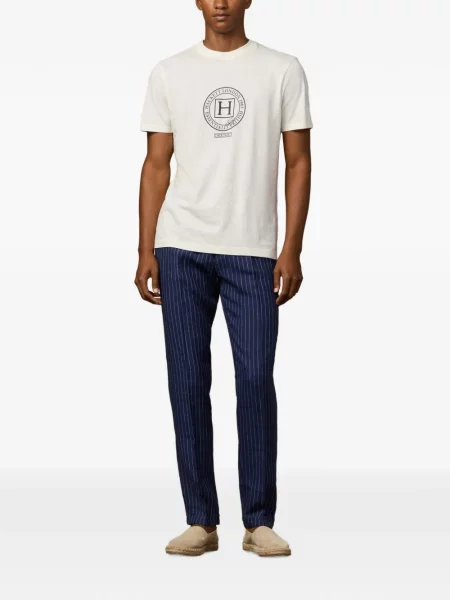 Tricou Hackett London cu imagine alb