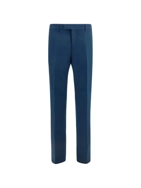 Pantaloni Ferragamo asimetrice albastru