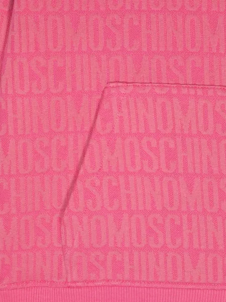 Bluza z kapturem dziecięca Moschino różowa