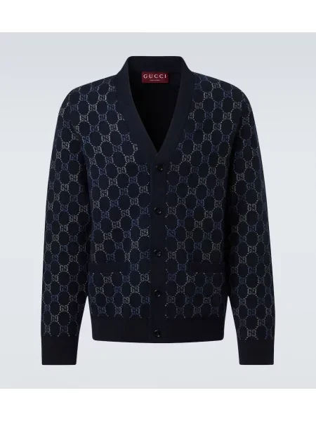 Cardigan Gucci de lână albastru