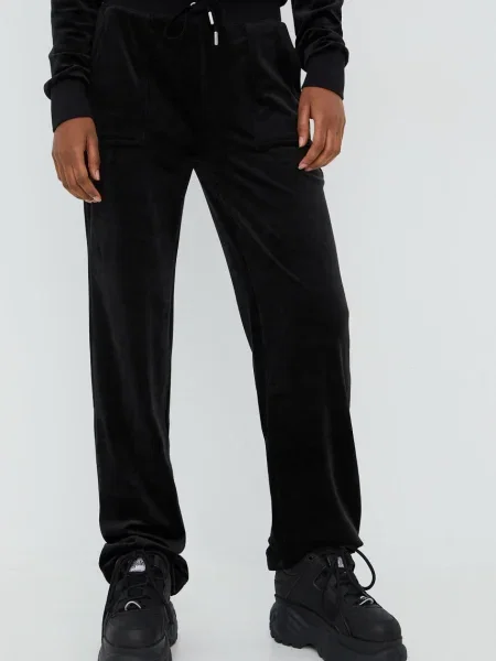 Juicy Couture pantaloni de trening femei neted negru