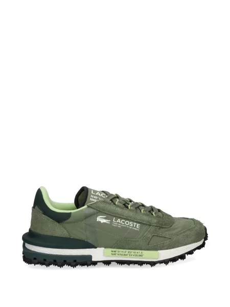 Sneakerși Lacoste din piele de căprioară verde