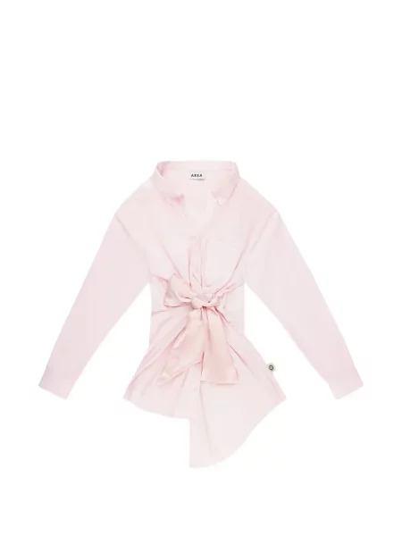 Rochie tip cămașă Area din satin roz