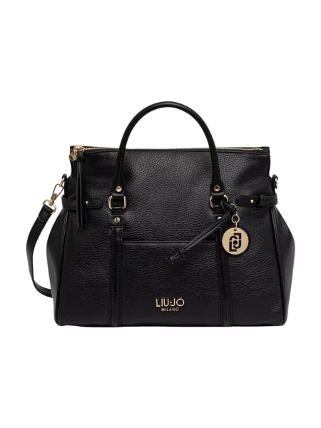 Liu Jo torebka shopper z imitacji skóry czarna