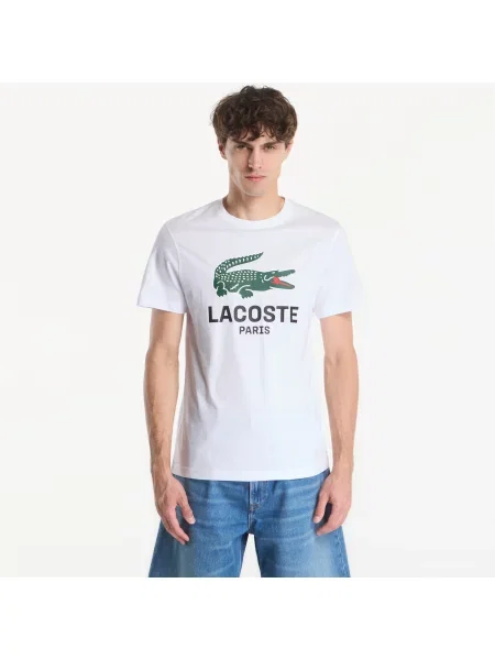 Tricou Lacoste Crewneck T-Shirt White L alb