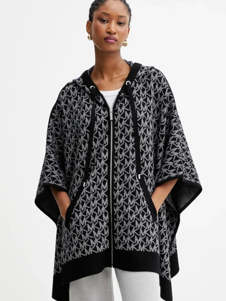 Michael Kors De lână poncho | Oversize fit negru