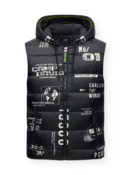 CAMP DAVID Vestă negru alb