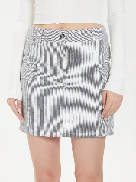 Gina Tricot Ceruzaszoknya Sötétkék fehér