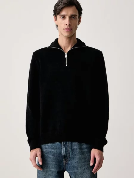 Marc O'Polo sweter z dodatkiem wełny czarny