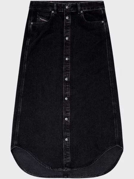 Довга джинсова спідниця Diesel чорна