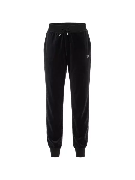 Stras pantaloni Guess alergare negru