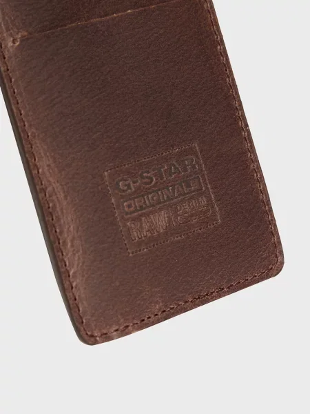 Шкіряний гаманець G-star Raw коричневий