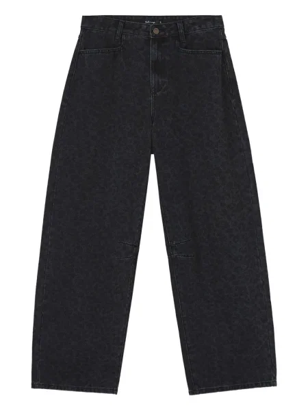 Jeansy Tout A Coup z nadrukiem w panterkę szare