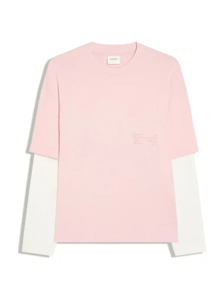 Bershka Tricou roz / roz pal alb