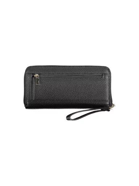Lniany portfel Guess czarny