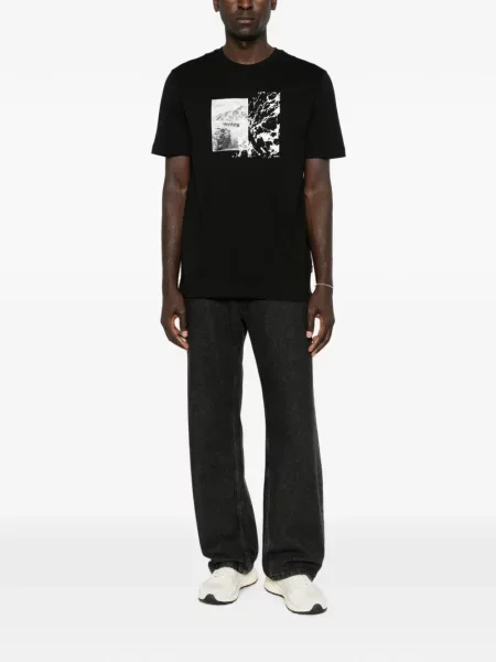 Scurt tricou Boss cu imagine negru