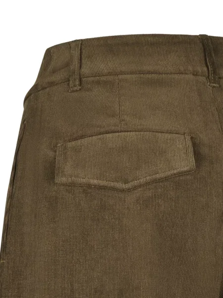 Pantaloni Eleh de catifea cord verde