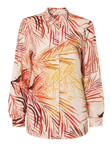 TATUUM Bluză Goniko 1 bej / galben / roșu / roșu bordeaux