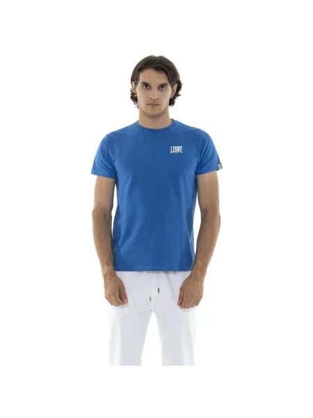 Scurt tricou Leone 1947 cu mâneci scurte cu autograf albastru