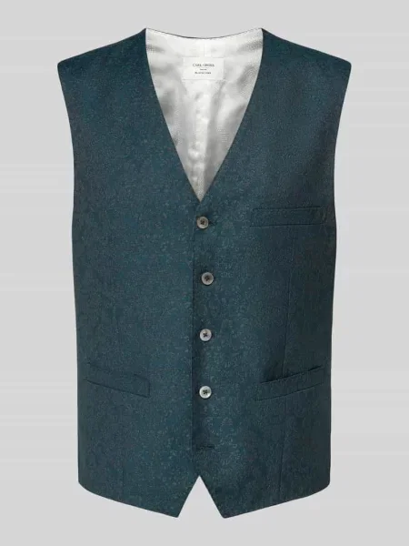 Kamizelka o kroju regular fit z dodatkiem żywej wełny model Waldo' Carl Gross
