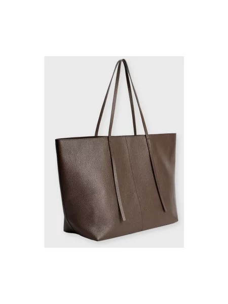 Lniana shopperka By Malene Birger brązowa