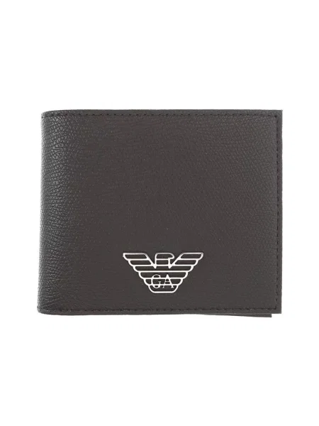 Portfel Emporio Armani skórzany czarny