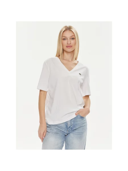Lacoste Marškinėliai Regular Fit balta