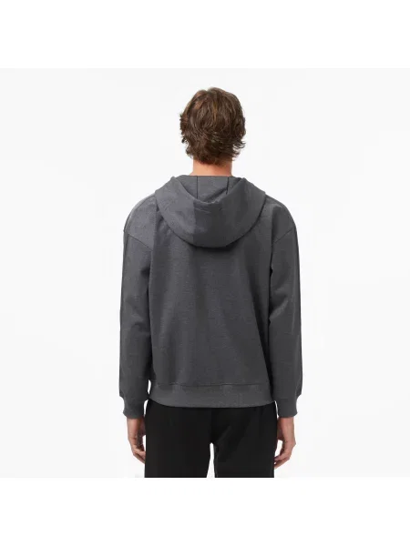 Lacoste Bluza Z Kapturem Relaxed Fit szara