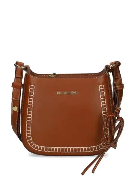 Боди Love Moschino с автограф кафяво