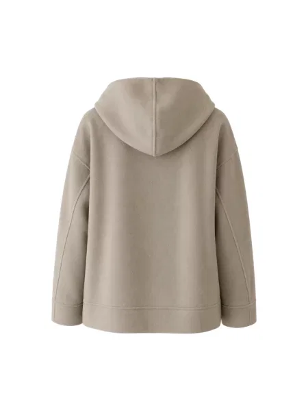 Bluza z kapturem Max Mara z kapturem beżowa