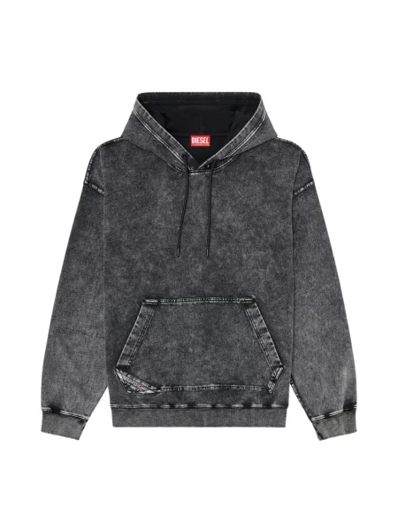 Bluza z kapturem Diesel z kapturem czarna