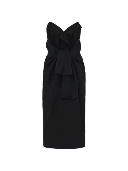 Rochie midi The Row drapată negru