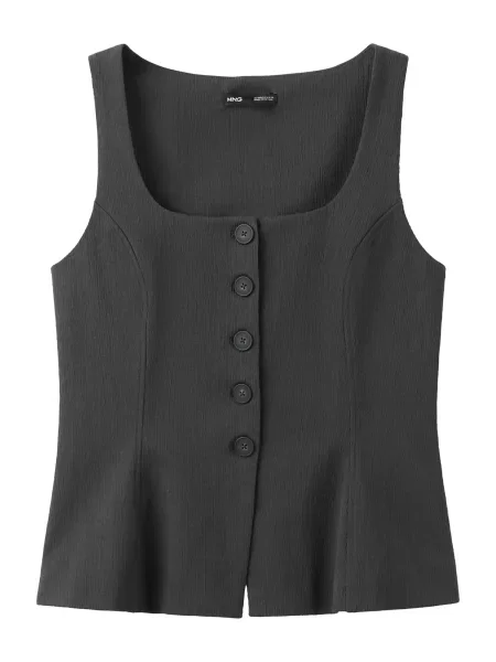 MANGO Vestă KLUME închis gri