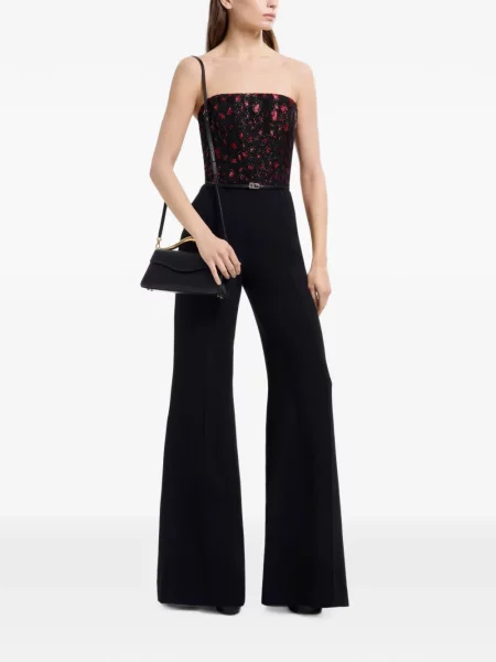 Ολόσωμη φόρμα Elie Saab με παγιέτες στράπλες μαύρο