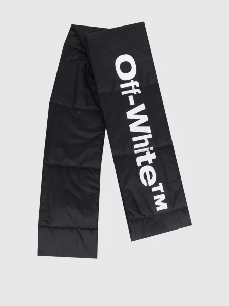 Стьобаний шарф Bounce maxi ski з контрастним логотипом Off-white чорний