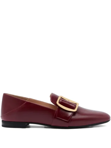 Pantofi loafer Bally din piele roșu