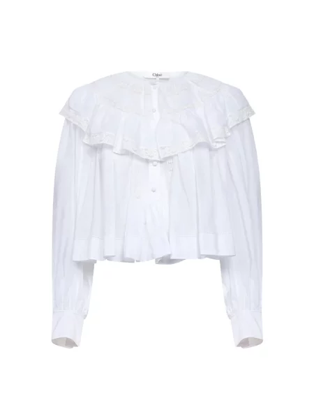 Bluzka Chloe z falbankami biała