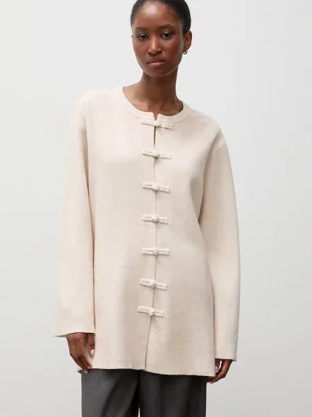 Answear.LAB cardigan pentru femei cu vâscoză bej
