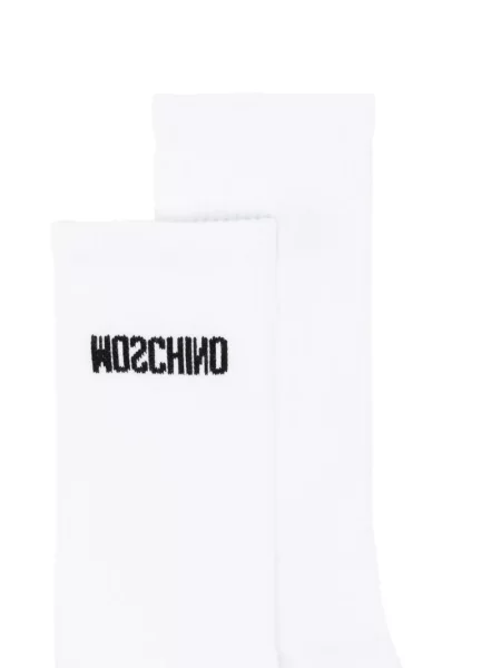Șosete Moschino cu autograf alb