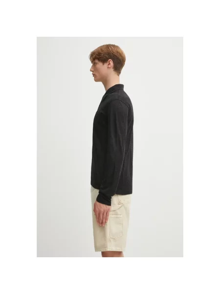 Maison Margiela longsleeve wełniany melanżowy czarny