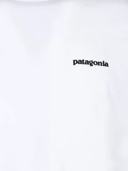 Scurt tricou Patagonia cu imagine alb