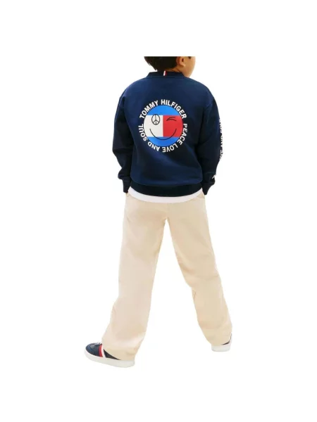 Geacă copii Tommy Hilfiger albastru